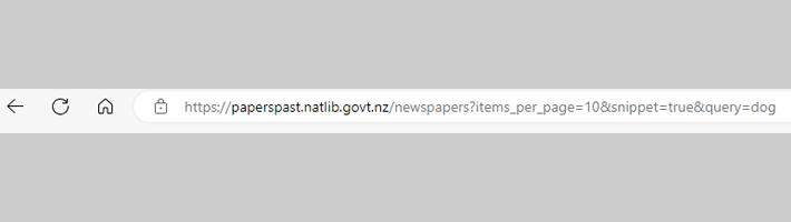 Browser bar with url in it.