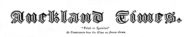 Auckland Times masthead