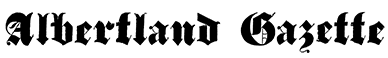 Albertland Gazette masthead