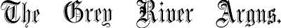 Grey River Argus masthead