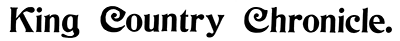 King Country Chronicle masthead