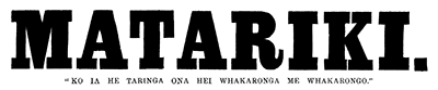 Matariki masthead
