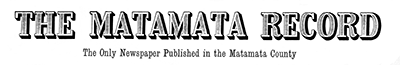 Matamata Record masthead