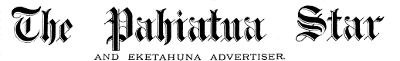 Pahiatua Star and Eketahuna Advertiser masthead