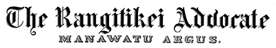 Rangitikei Advocate and Manawatu Argus masthead
