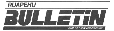 Ruapehu Bulletin masthead