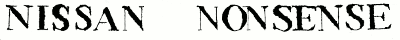 Nissan Nonsense masthead
